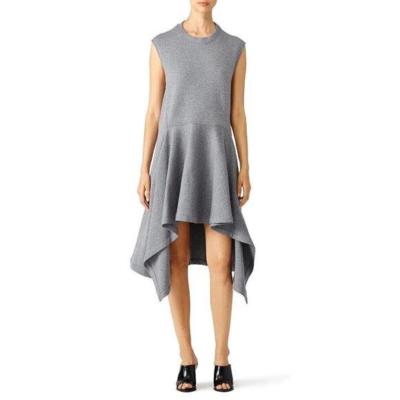 Marni Sideswept Hem Dress Grey Womens Size IT 44 US 8 - Picture 2 of 14